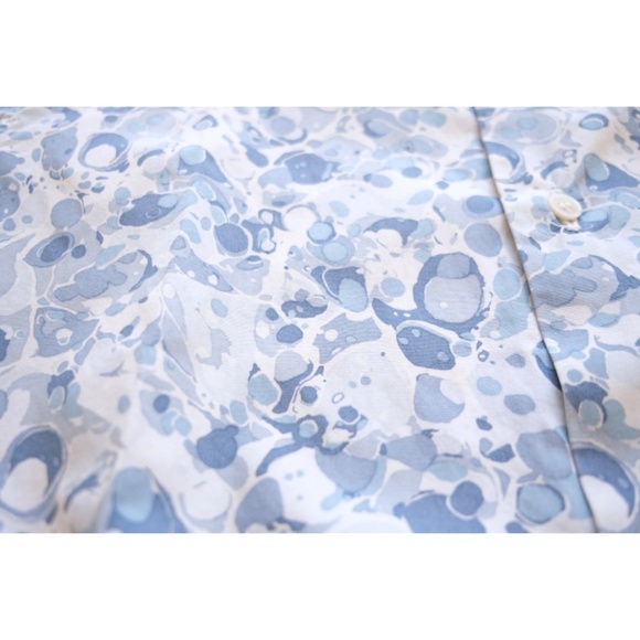 Comme des Garçons - 1990s Cotton 墨流し (suminagashi) Print Shirt - Picture 5 of 10